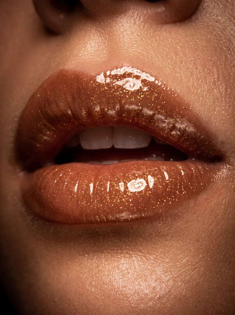 cinnamon roll swatched on lips